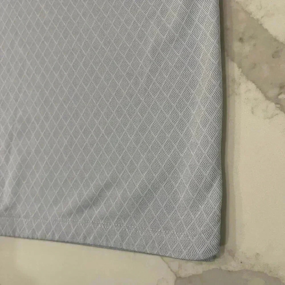 Nike DriFit Textured Argyle Print Gray Short Sleeve Activewear Polo Mens XL Golf - Picture 5 of 7